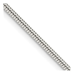 Sterling Silver 2mm Round Snake Chain - 9