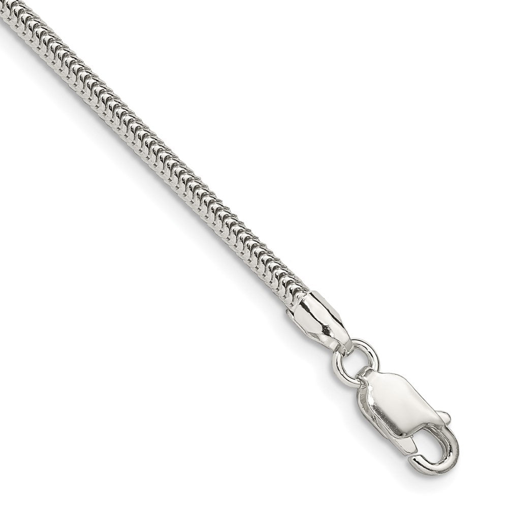 Sterling Silver 2.5mm Round Snake Chain - 10