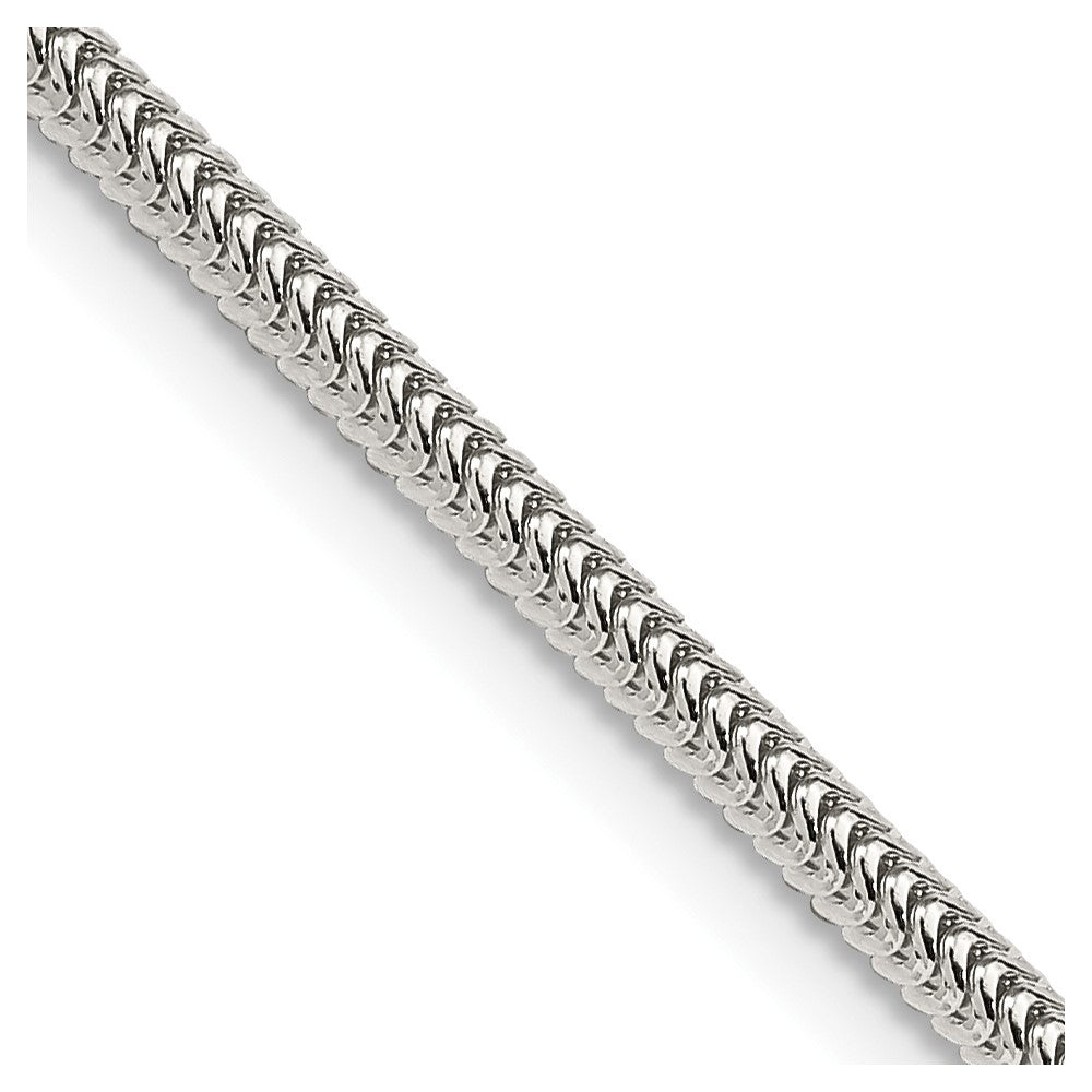 Sterling Silver 2.5mm Round Snake Chain - 9