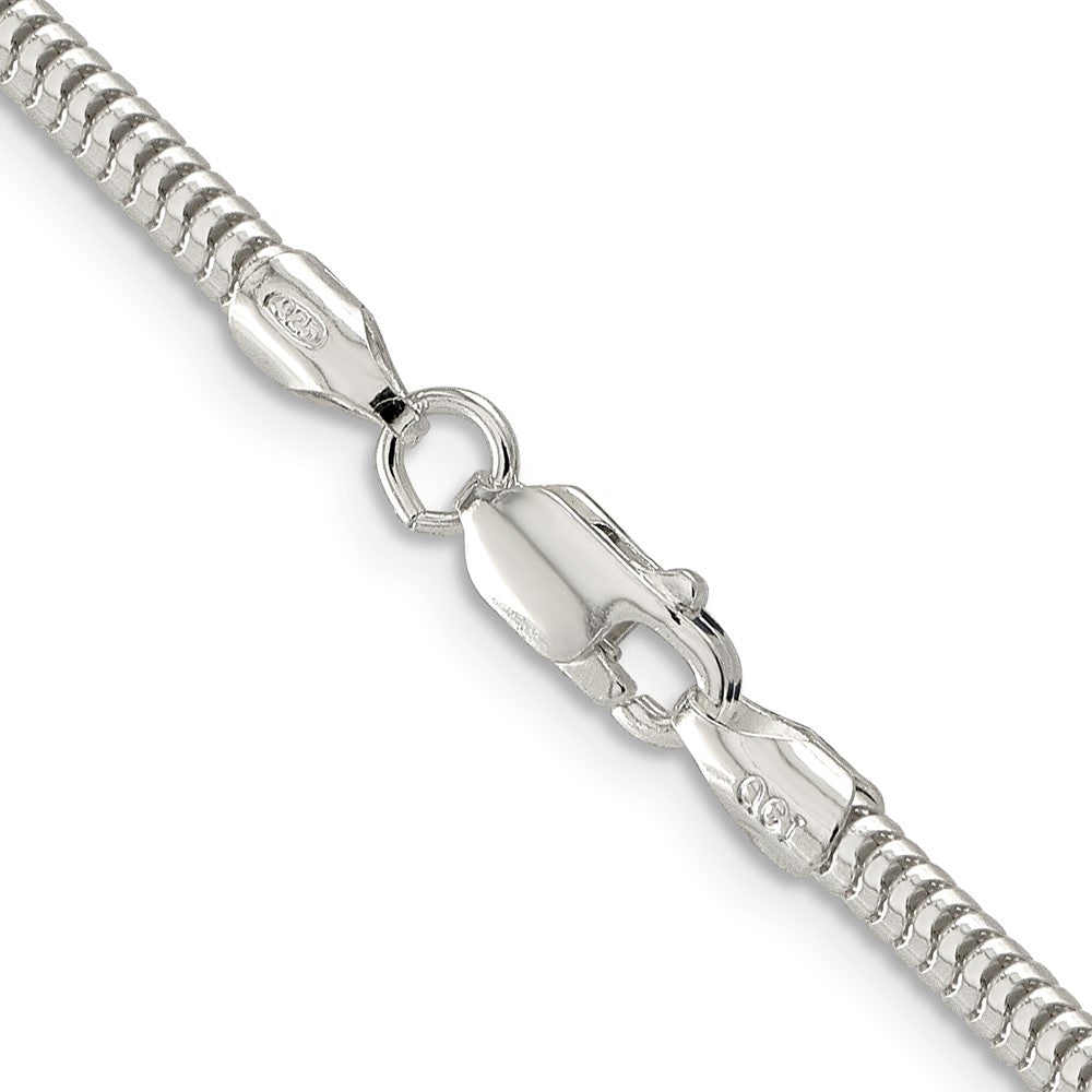 Sterling Silver 3mm Round Snake Chain - 7