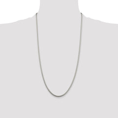 Sterling Silver 3mm Round Snake Chain - 9