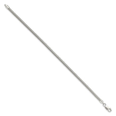 Sterling Silver 3mm Round Snake Chain - 10
