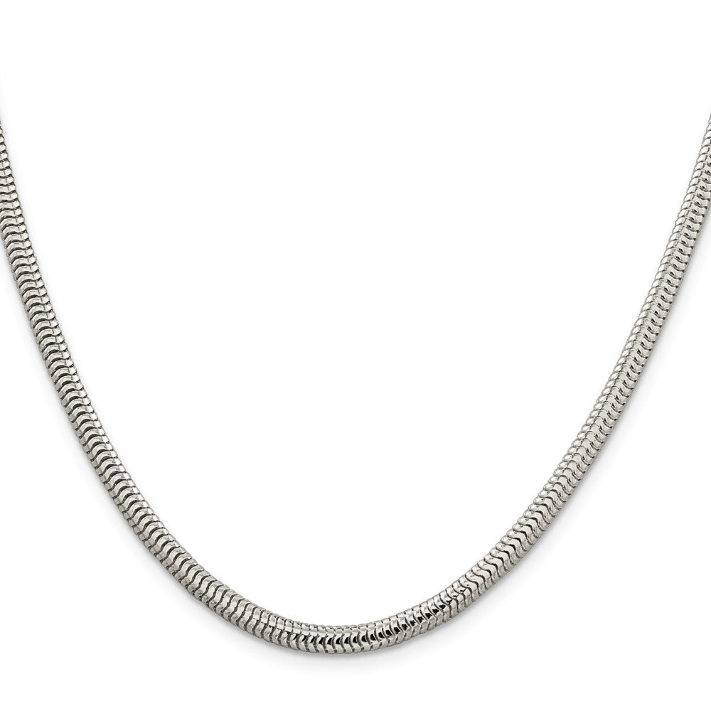 Sterling Silver 4mm Round Snake Chain - 9