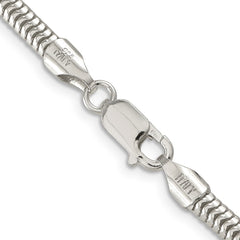 Sterling Silver 4mm Round Snake Chain - 9