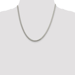 Sterling Silver 4mm Round Snake Chain - 8