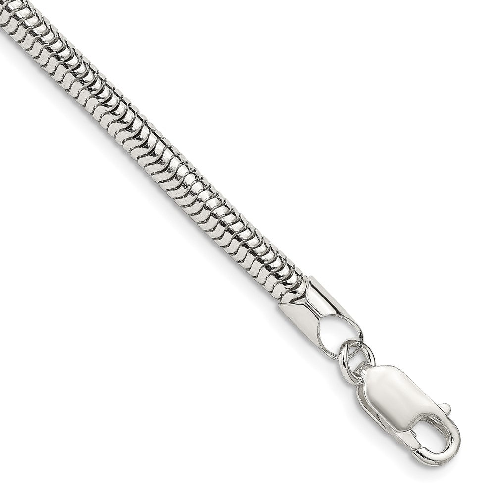Sterling Silver 4mm Round Snake Chain - 5