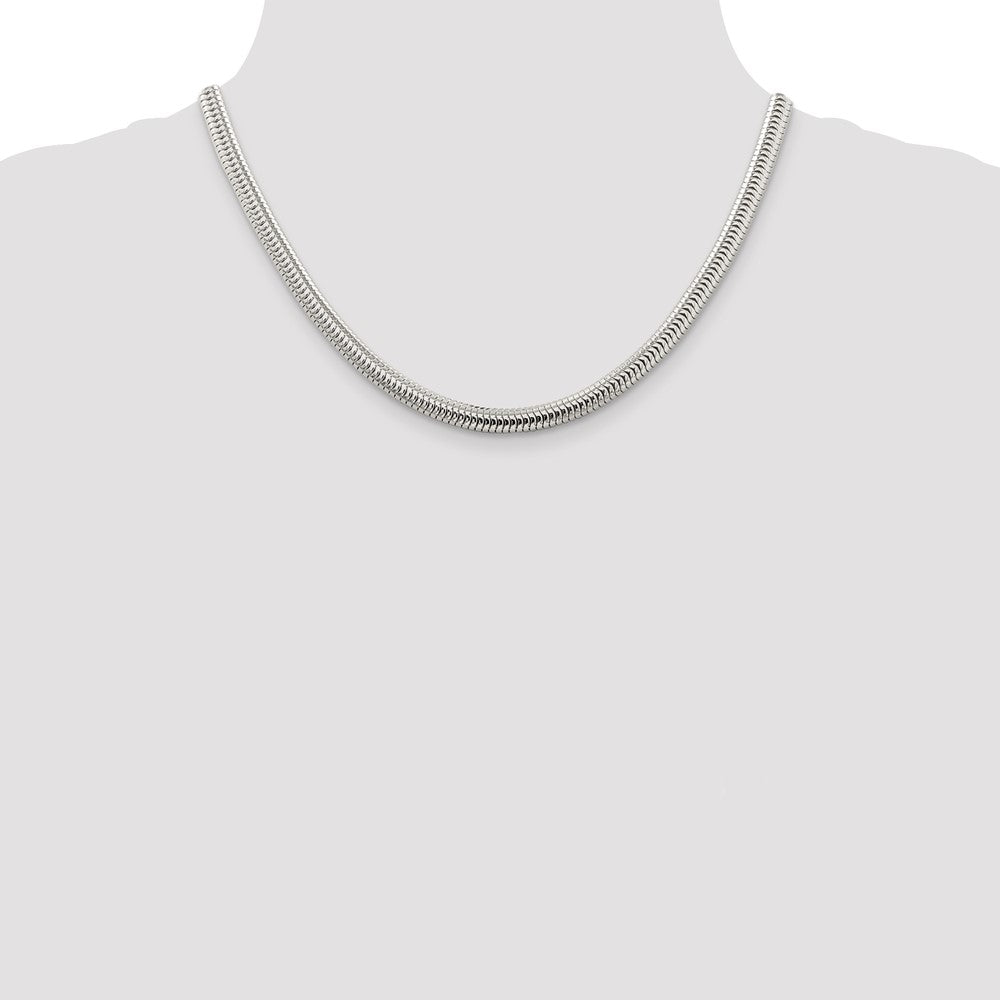 Sterling Silver 6mm Round Snake Chain - 3