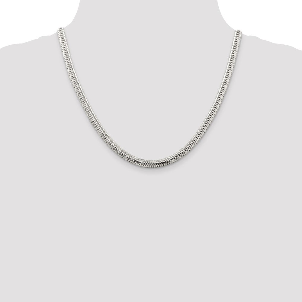 Sterling Silver 6mm Round Snake Chain - 2