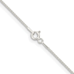 Sterling Silver Rhodium-plated 1mm Round Spiga Chain - 8