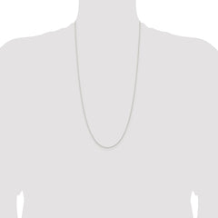 Sterling Silver Rhodium-plated 1mm Round Spiga Chain - 2