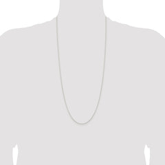 Sterling Silver Rhodium-plated 1mm Round Spiga Chain - 3