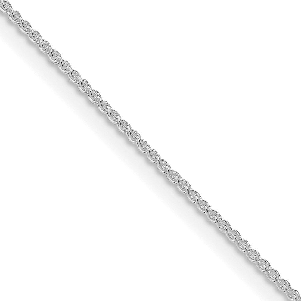 Sterling Silver Rhodium-plated 1mm Round Spiga Chain - 7
