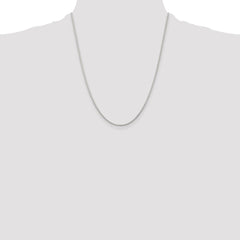 Sterling Silver Rhodium-plated 1.25mm Round Spiga Chain - 3