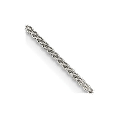 Sterling Silver 1.25mm Round Spiga Chain - 8