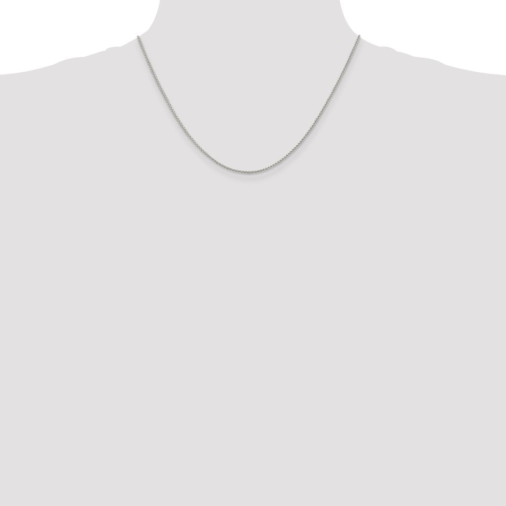 Sterling Silver 1.5mm Round Spiga Chain - 8