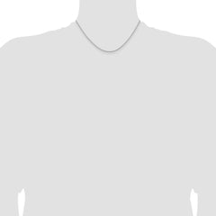Sterling Silver Rhodium-plated 1.6mm Round Spiga Chain - 4
