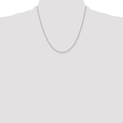 Sterling Silver Rhodium-plated 1.6mm Round Spiga Chain - 6