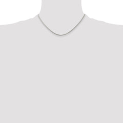Sterling Silver Rhodium-plated 1.75mm Round Spiga Chain