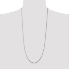 Sterling Silver Rhodium-plated 1.75mm Round Spiga Chain - 9