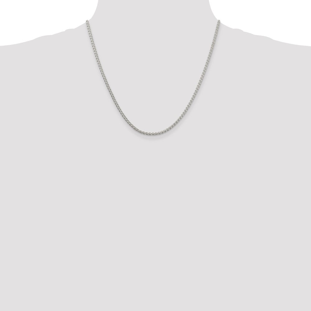 Sterling Silver 2.5mm Round Spiga Chain - 7