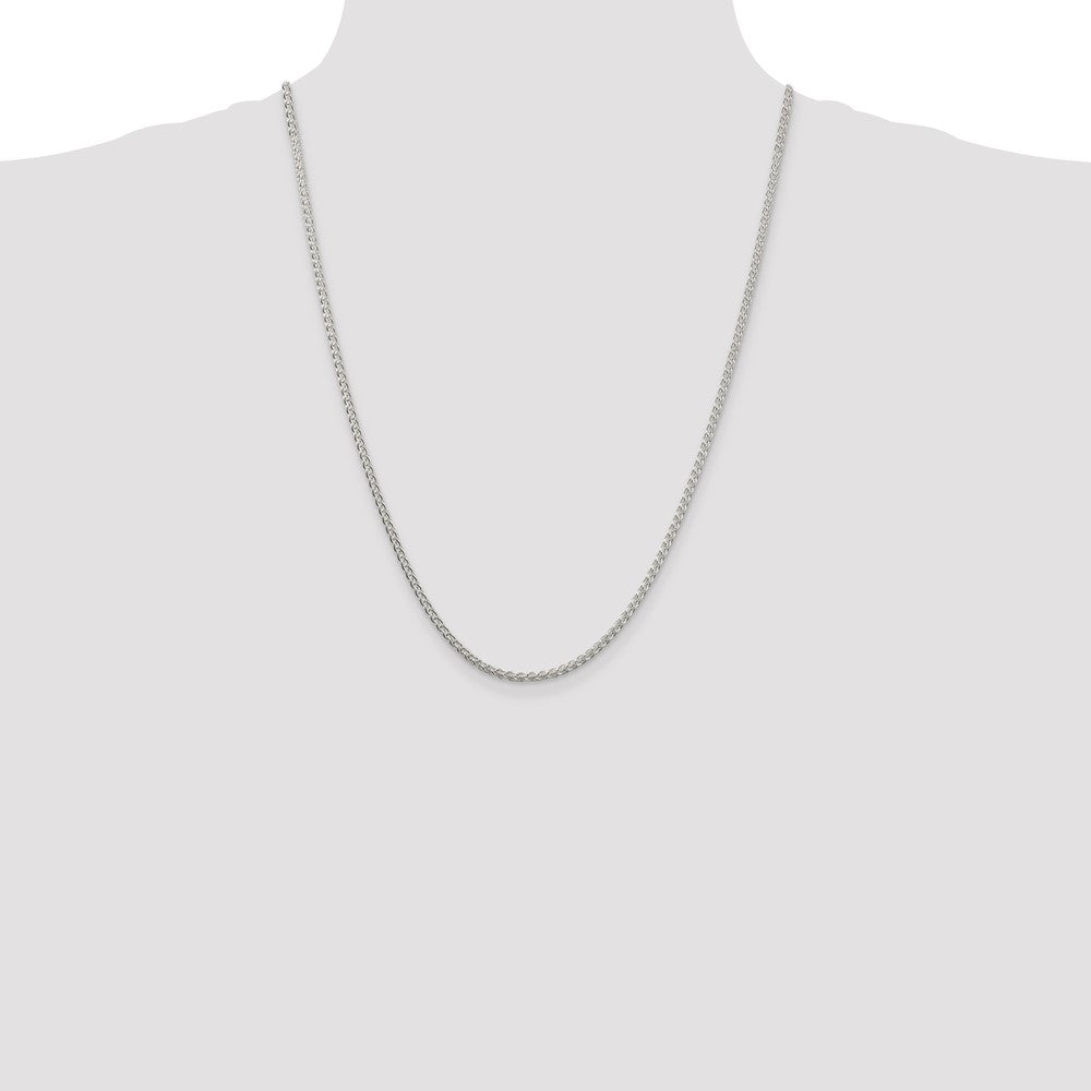 Sterling Silver 2.5mm Round Spiga Chain - 9