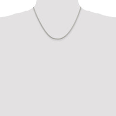 Sterling Silver Rhodium-plated 2.5mm Round Spiga Chain - 8