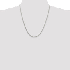 Sterling Silver Rhodium-plated 2.5mm Round Spiga Chain - 4