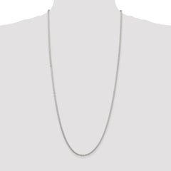 Sterling Silver Rhodium-plated 2.5mm Round Spiga Chain - 2