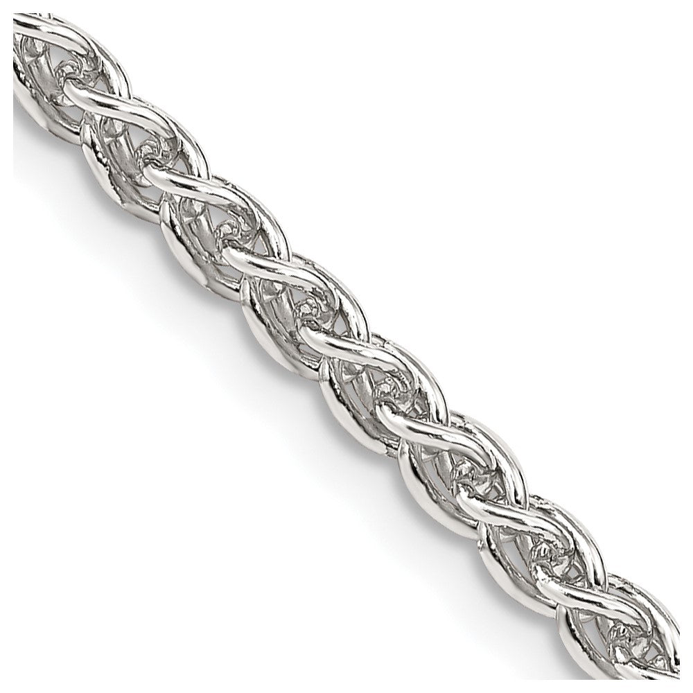 Sterling Silver 3mm Round Spiga Chain - 8