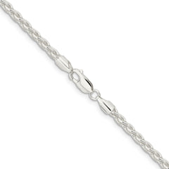 Sterling Silver 3.7mm Round Spiga Chain - 7