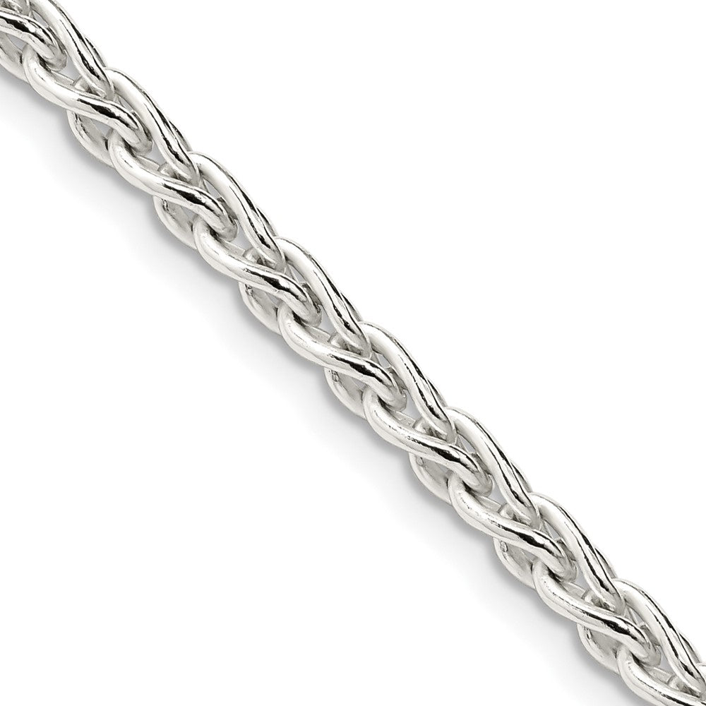 Sterling Silver 3.7mm Round Spiga Chain - 7
