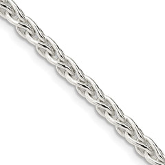 Sterling Silver 3.7mm Round Spiga Chain - 7