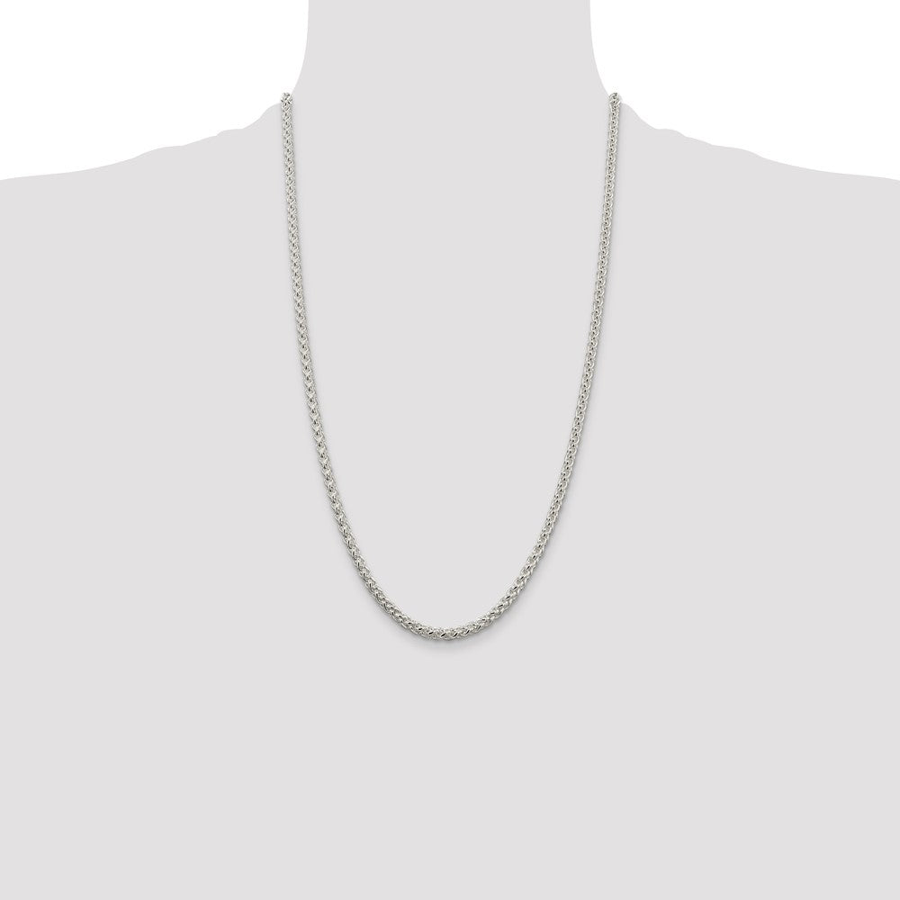 Sterling Silver 4mm Round Spiga Chain