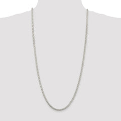 Sterling Silver Rhodium-plated 4mm Round Spiga Chain - 5