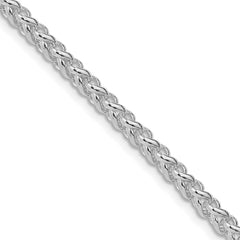 Sterling Silver Rhodium-plated 4mm Round Spiga Chain - 6