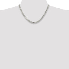 Sterling Silver 6mm Round Spiga Chain