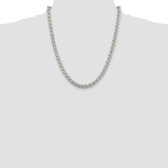 Sterling Silver 6mm Round Spiga Chain - 5