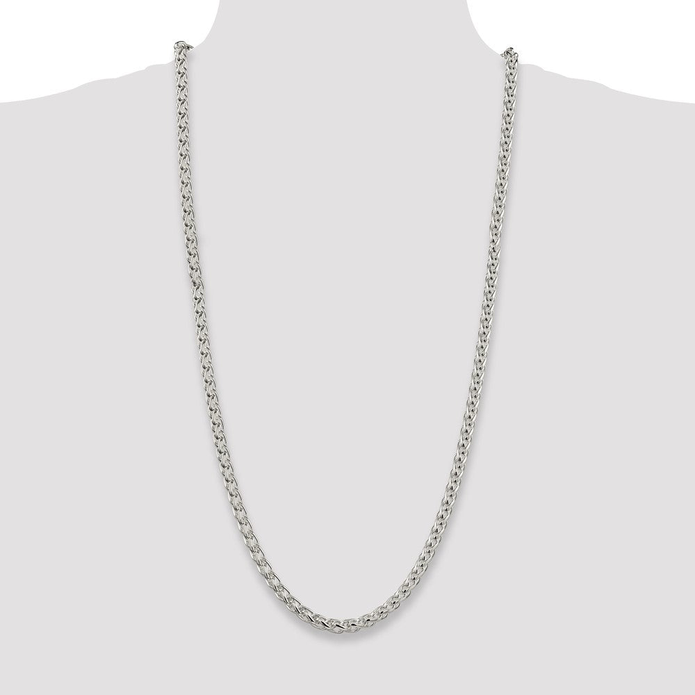 Sterling Silver 6mm Round Spiga Chain - 6