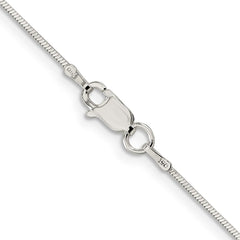 Sterling Silver .8mm Square Snake Chain - 4
