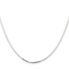 Sterling Silver Polished 1.15mm Square Snake Chain - 4