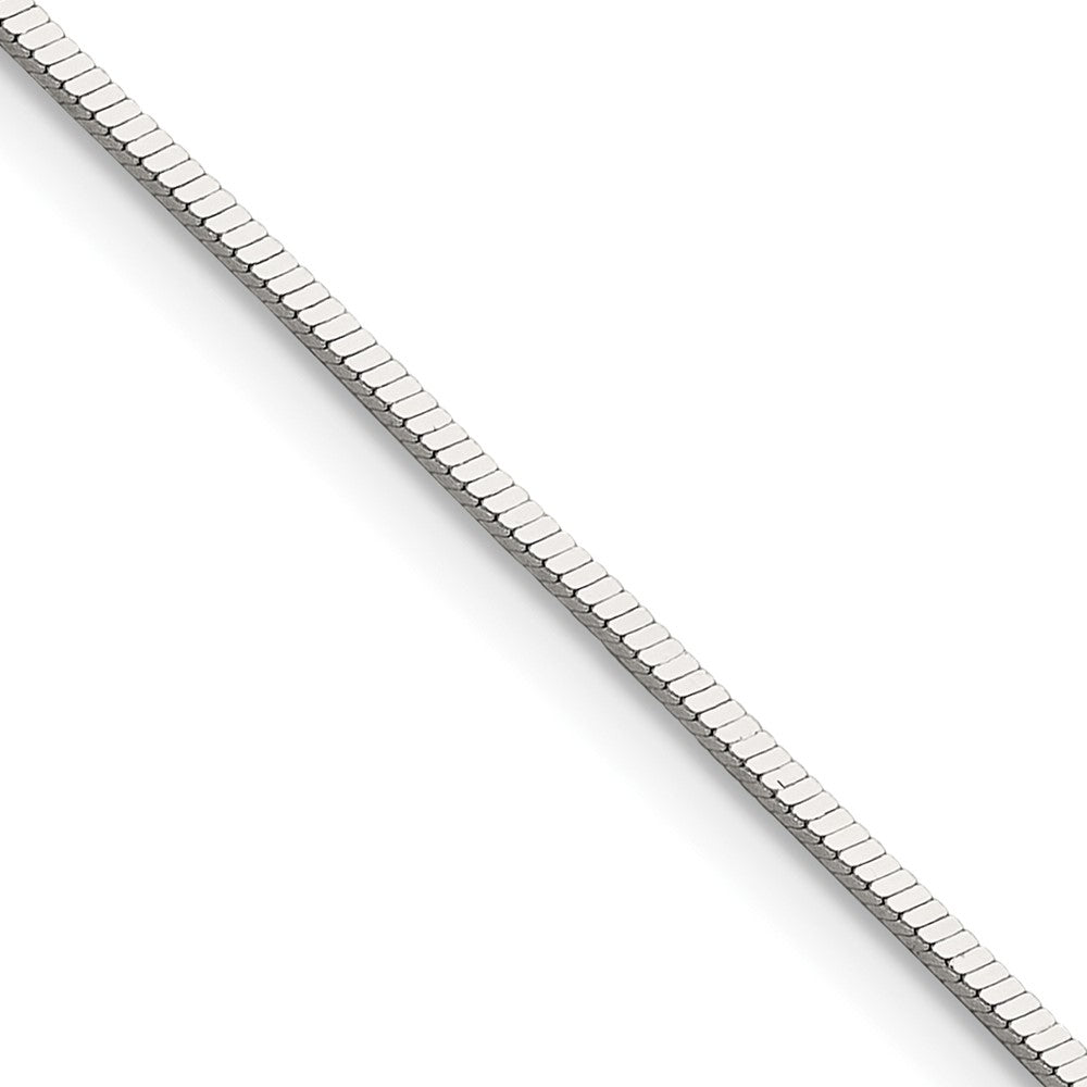 Sterling Silver Polished 1.15mm Square Snake Chain - 4