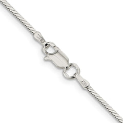 Sterling Silver 1.25mm Square Snake Chain - 4
