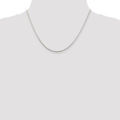 Sterling Silver 1.25mm Square Snake Chain - 4