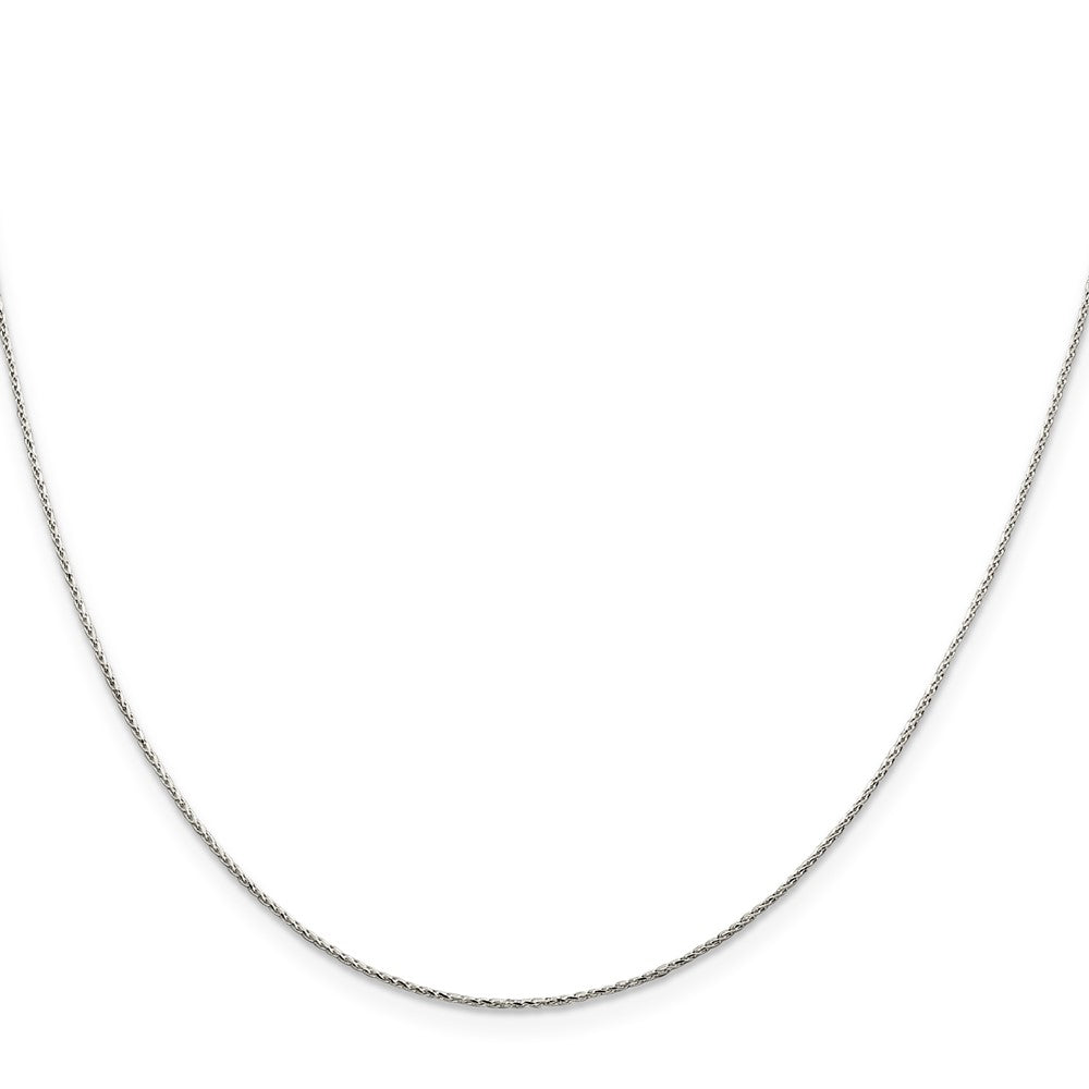 Sterling Silver .85mm Diamond-cut Round Spiga Chain - 8