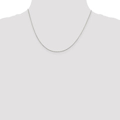 Sterling Silver .85mm Diamond-cut Round Spiga Chain w/2in ext.