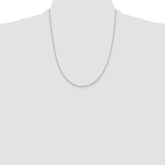 Sterling Silver Rhodium-plated .85mm Diamond-cut Round Spiga Chain - 6