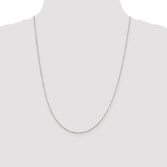 Sterling Silver Rhodium-plated .85mm Diamond-cut Round Spiga Chain - 5