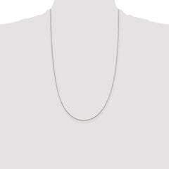 Sterling Silver Rhodium-plated .85mm Diamond-cut Round Spiga Chain