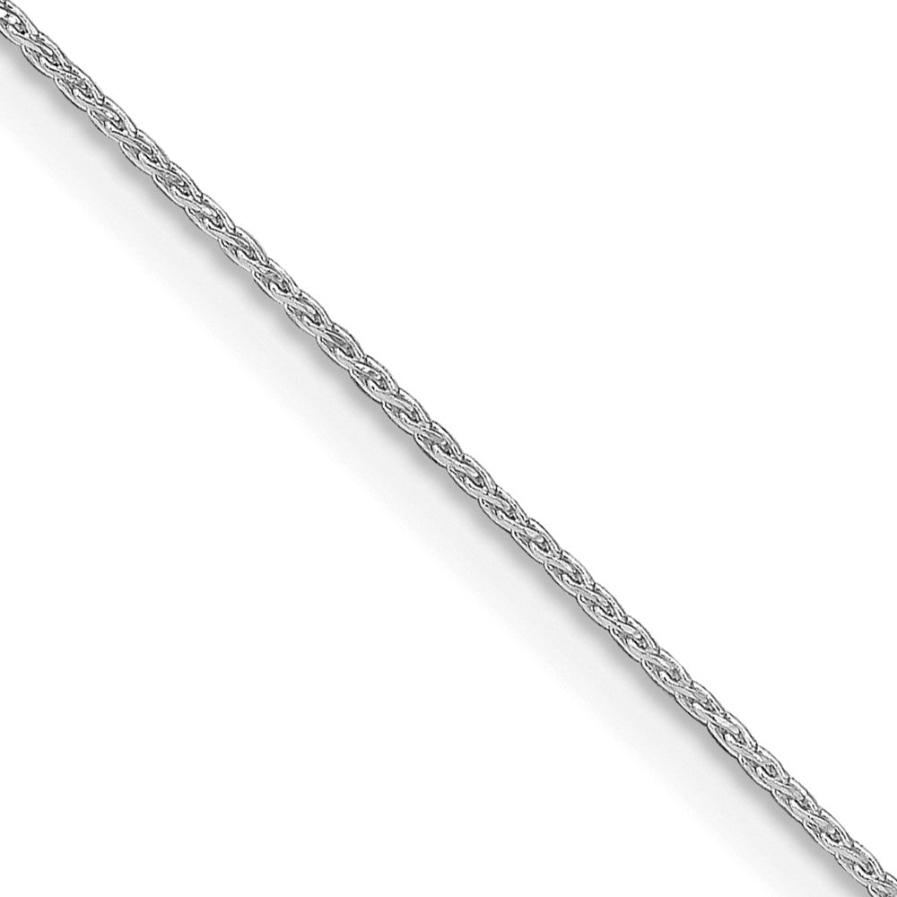 Sterling Silver Rhodium-plated .85mm Diamond-cut Round Spiga Chain - 7