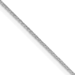 Sterling Silver Rhodium-plated .85mm Diamond-cut Round Spiga Chain - 7